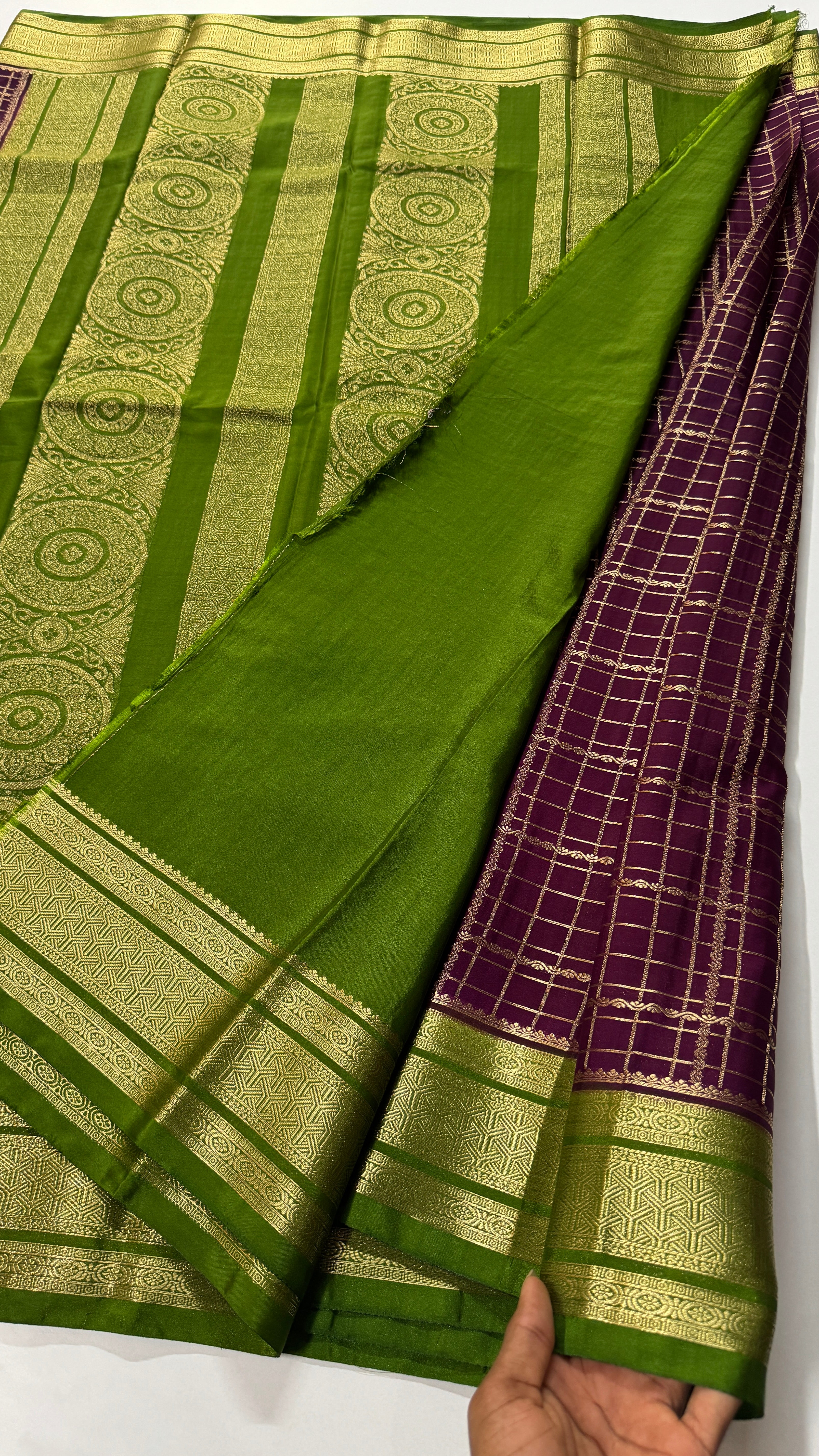 Pure Mix Mysore Crepe Silk Saree- VARAHI012
