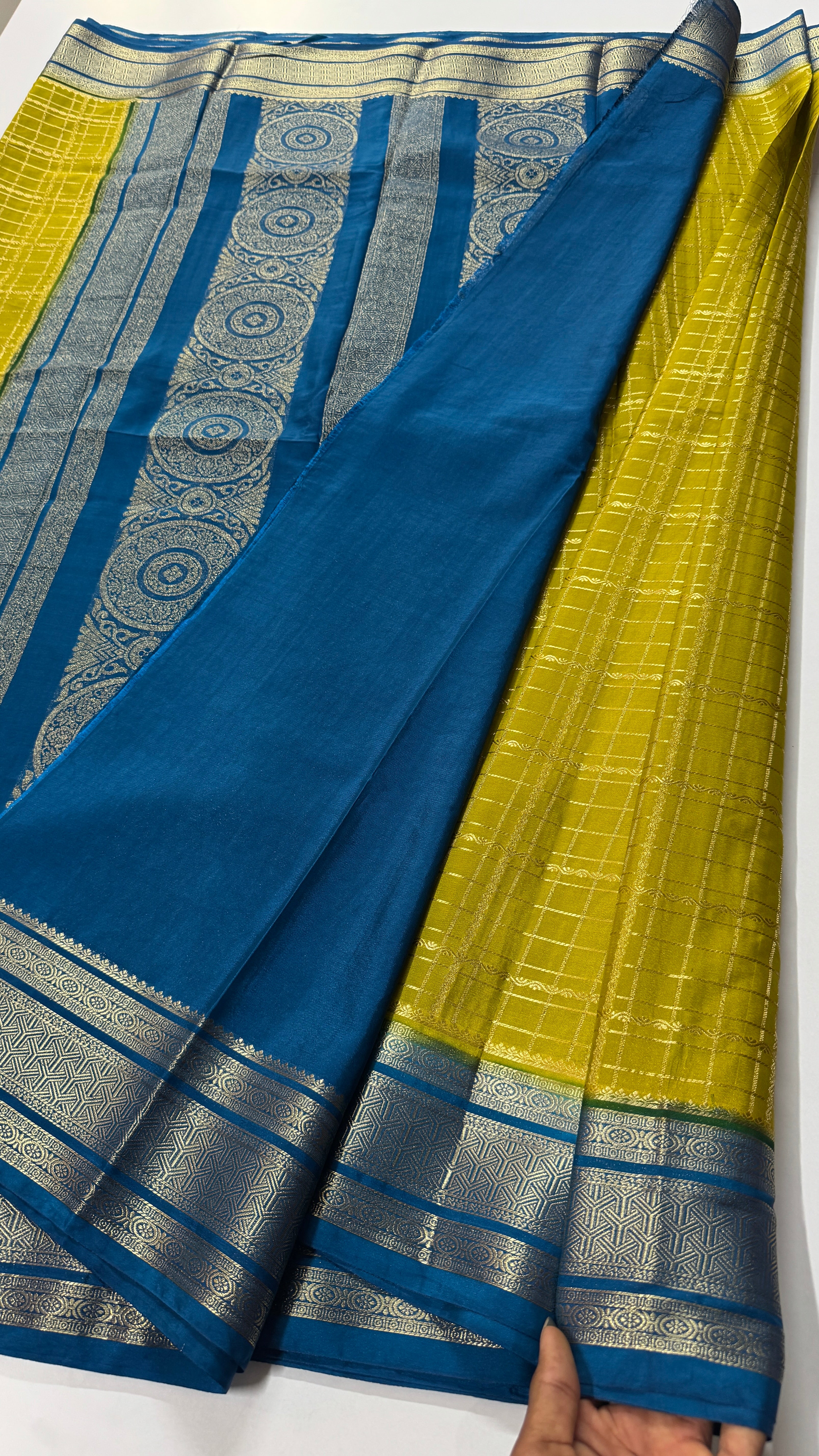 Pure Mix Mysore Crepe Silk Saree- VARAHI012