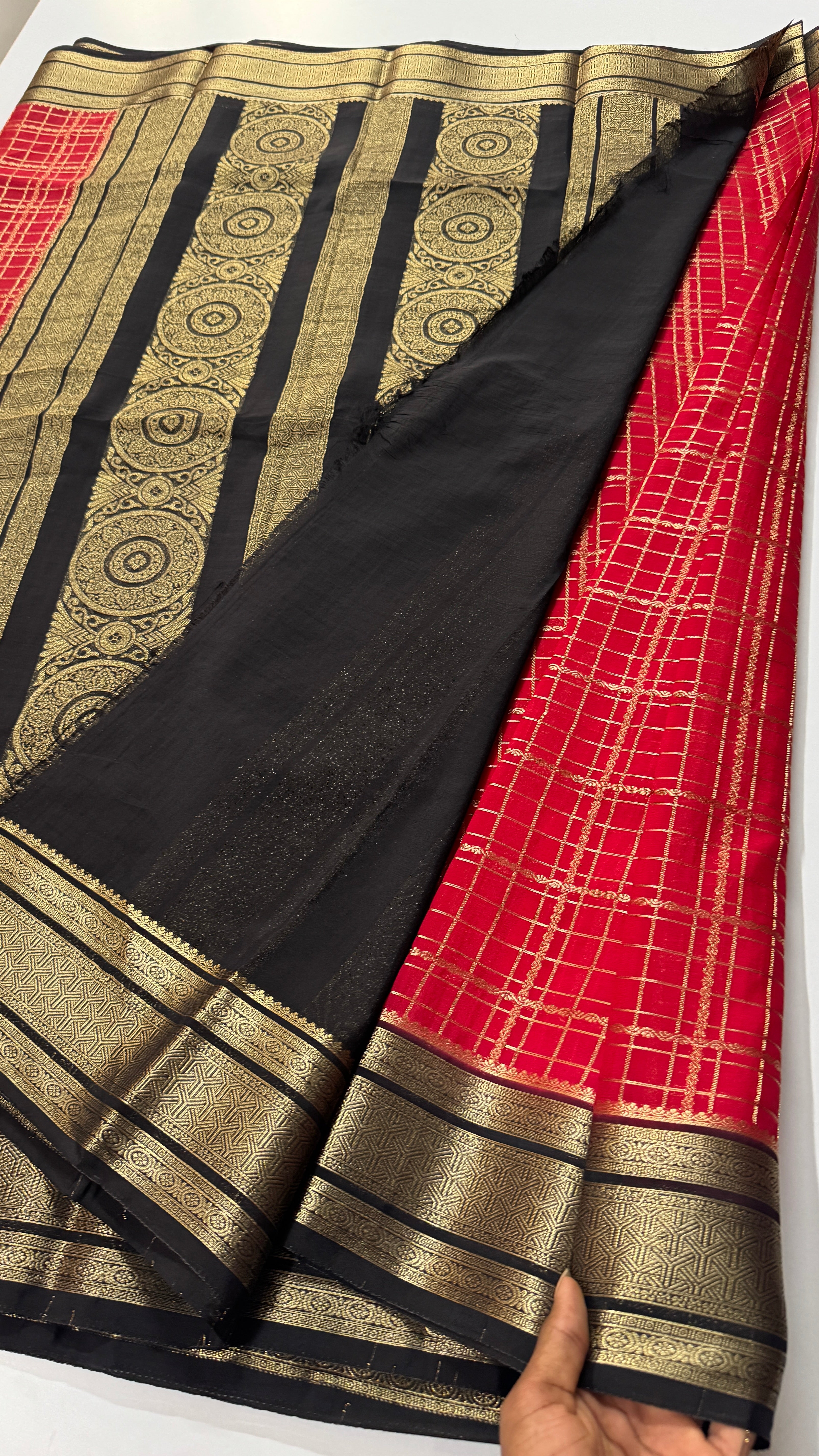 Pure Mix Mysore Crepe Silk Saree- VARAHI012