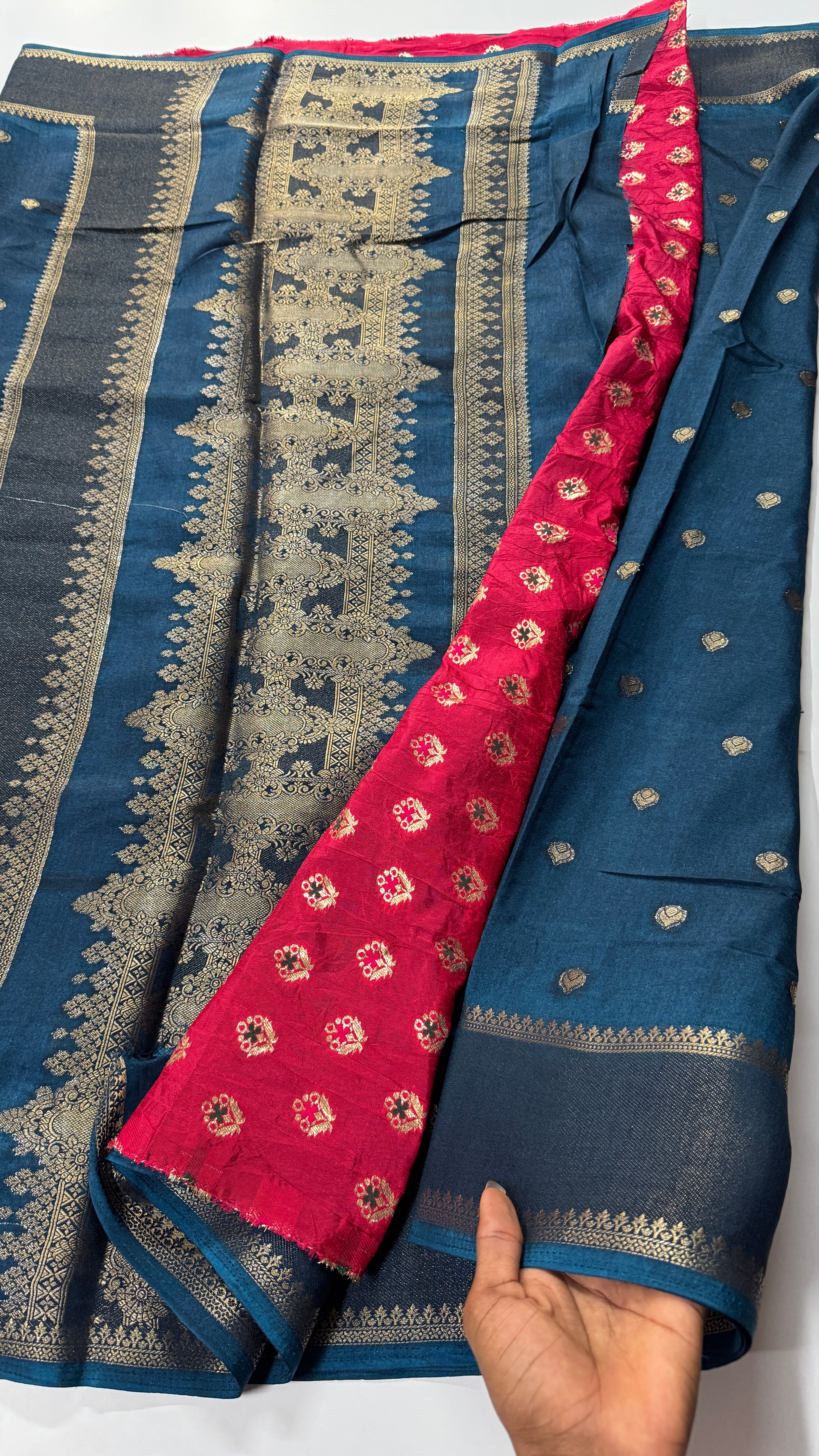 Semi Viscose Bentex Saree – Grand Pallu✨