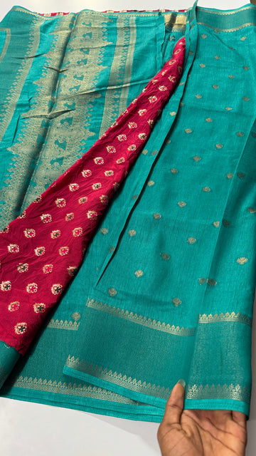 Semi Viscose Bentex Saree – Grand Pallu✨