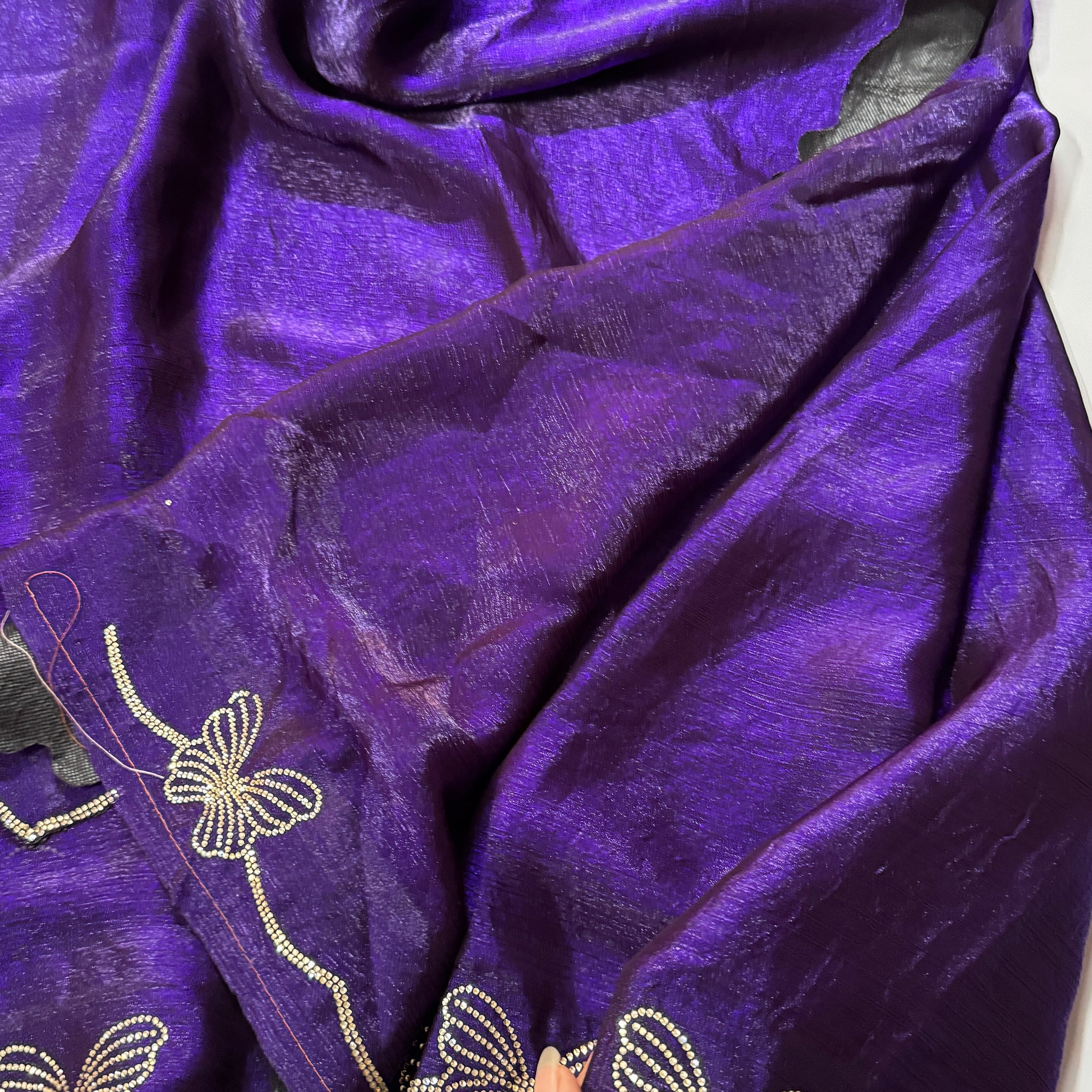 Space Silk Saree – Butterfly Border ✨