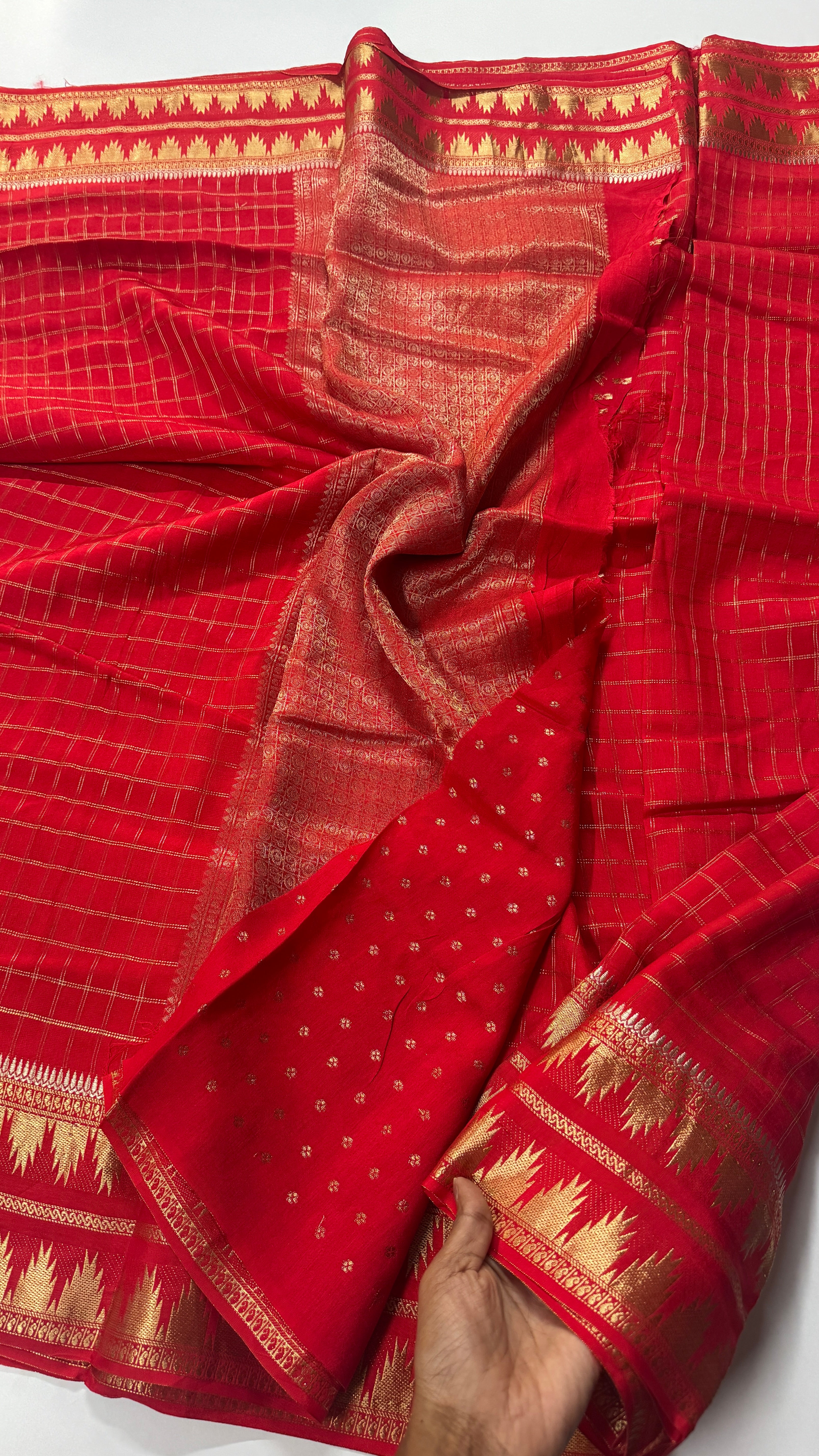 Pure Viscose Temple Border- VARAHI020