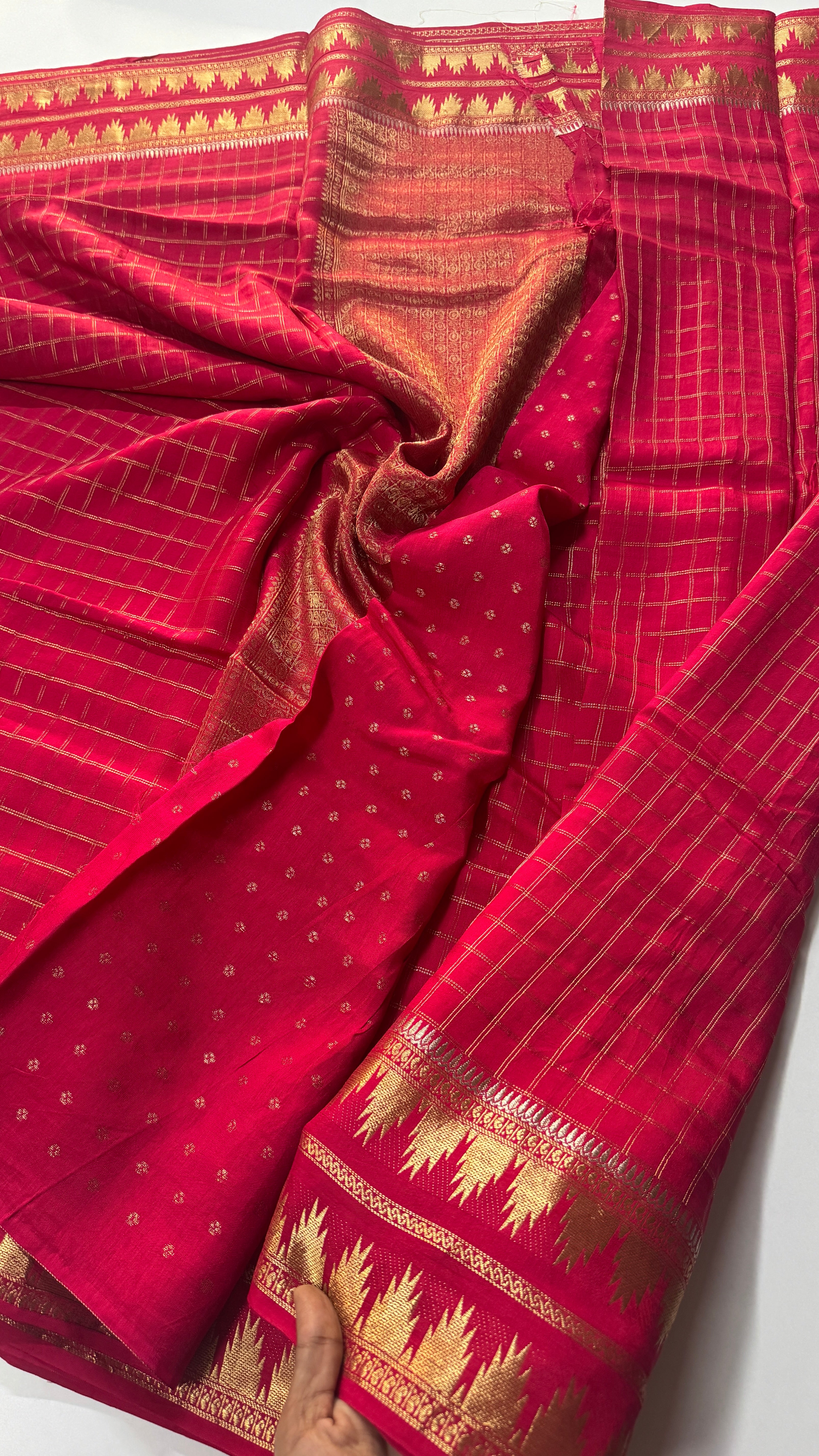 Pure Viscose Temple Border- VARAHI020