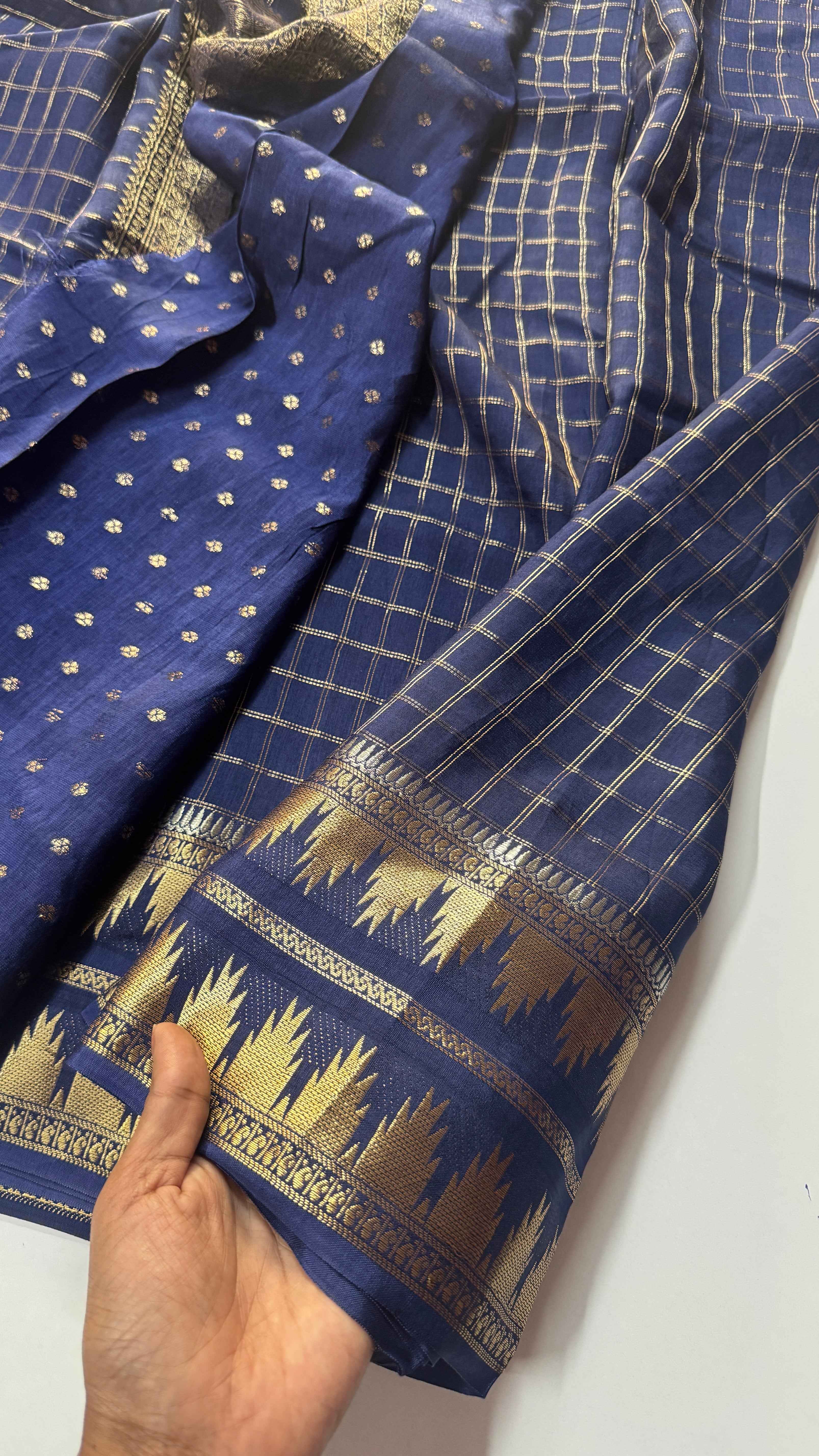 Pure Viscose Temple Border- VARAHI020