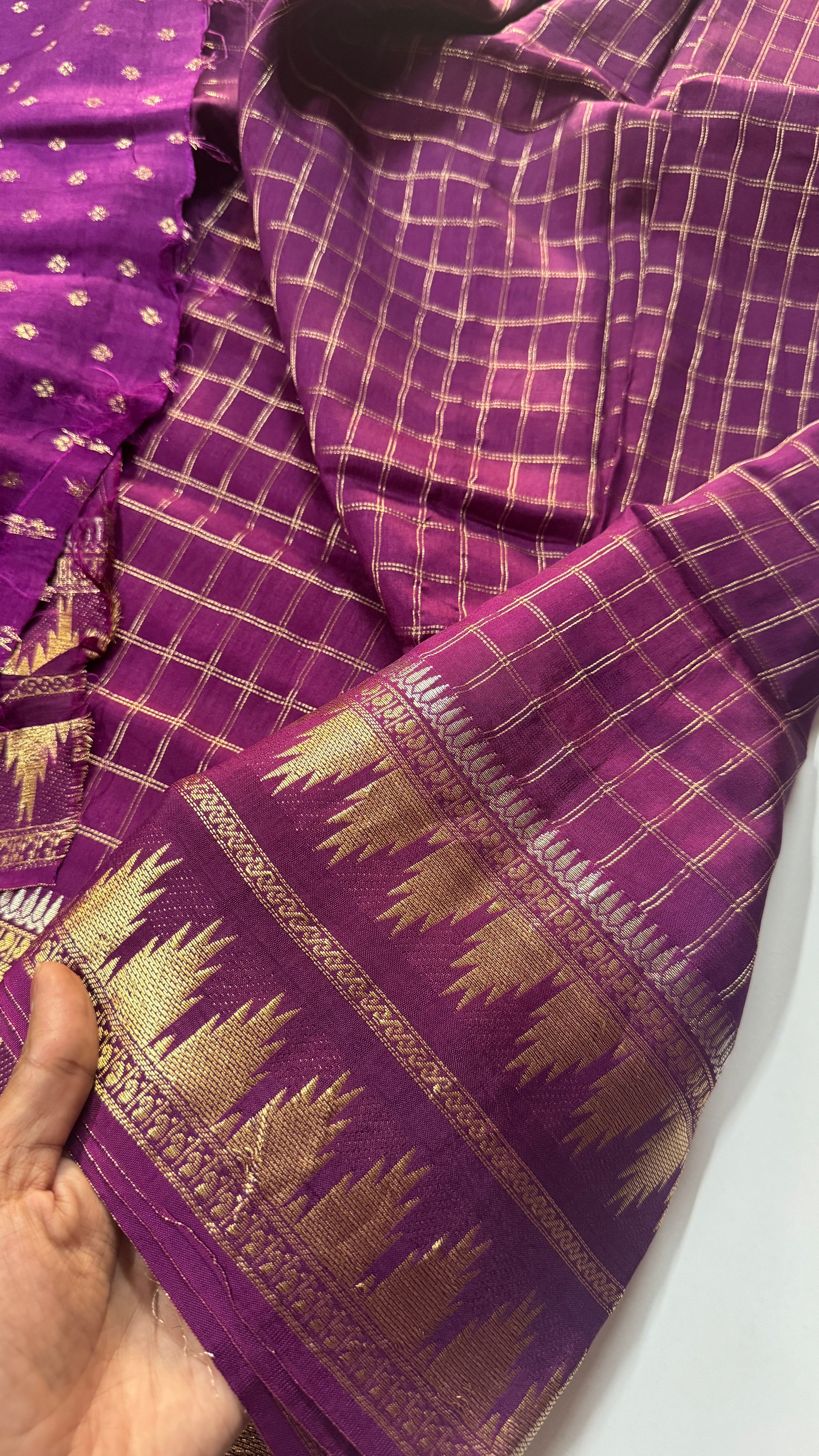 Pure Viscose Temple Border- VARAHI020