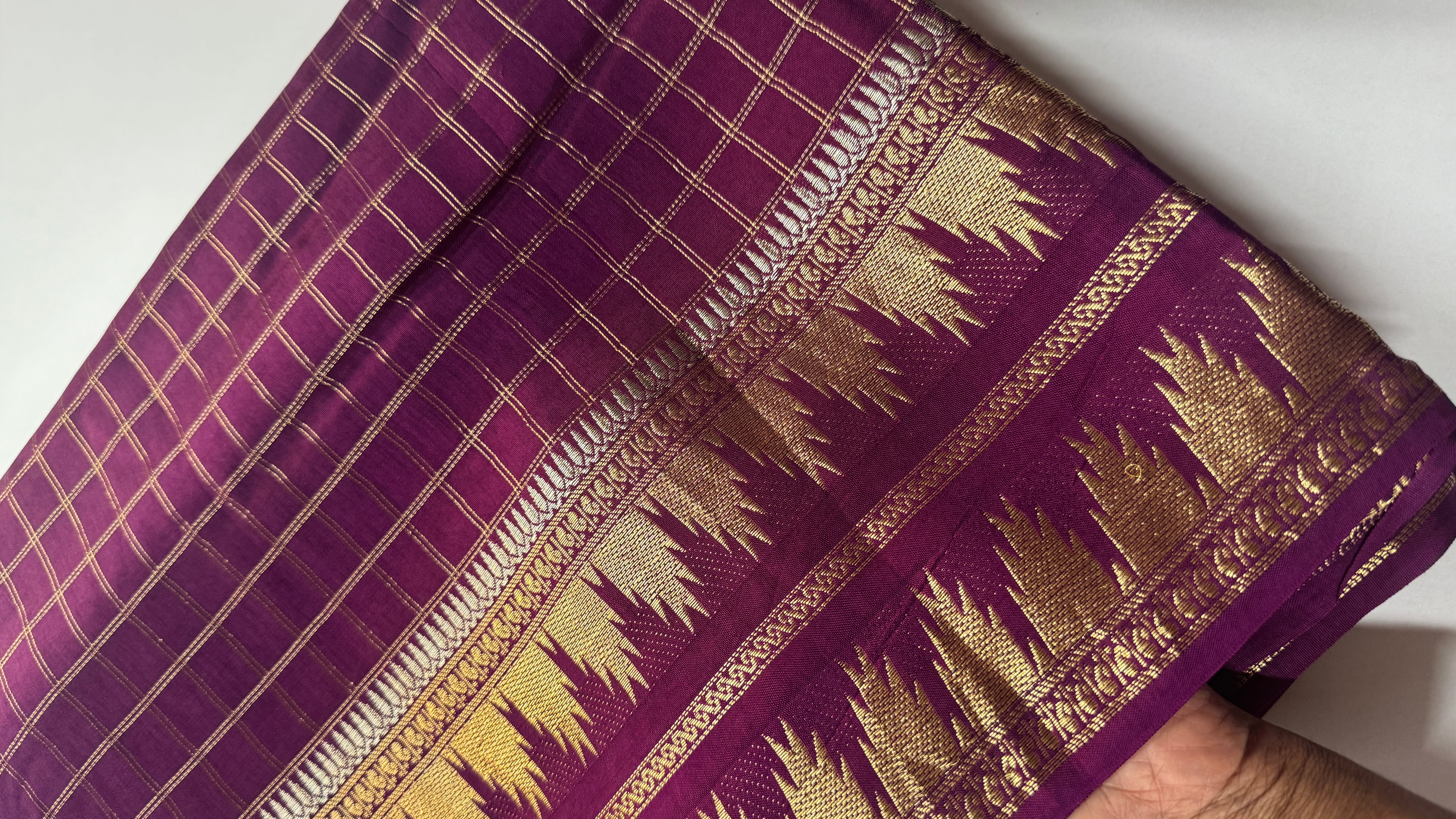 Pure Viscose Temple Border- VARAHI020