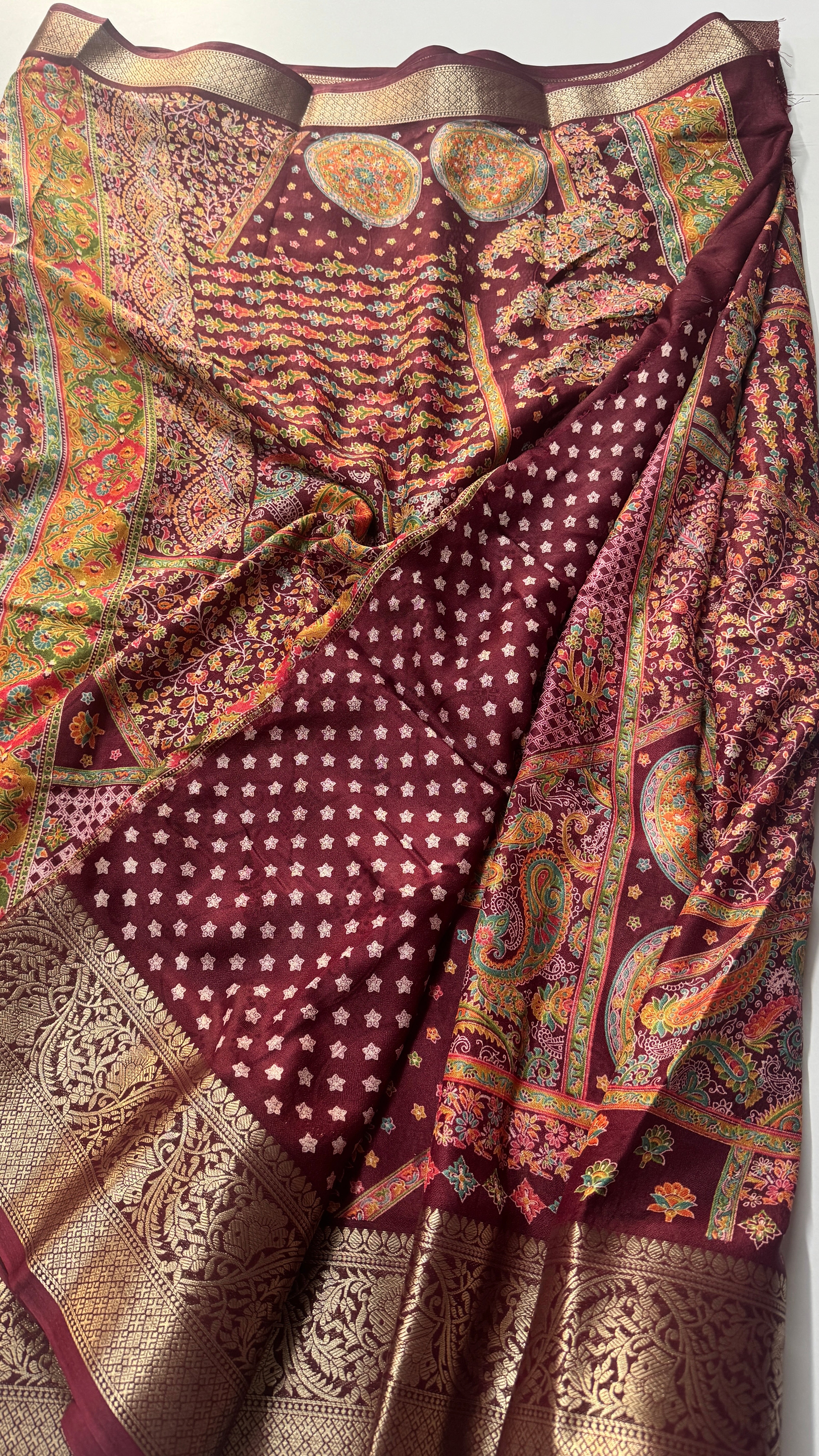 Dola Silks in Elegant Kalamkari Pattern - VARAHI023