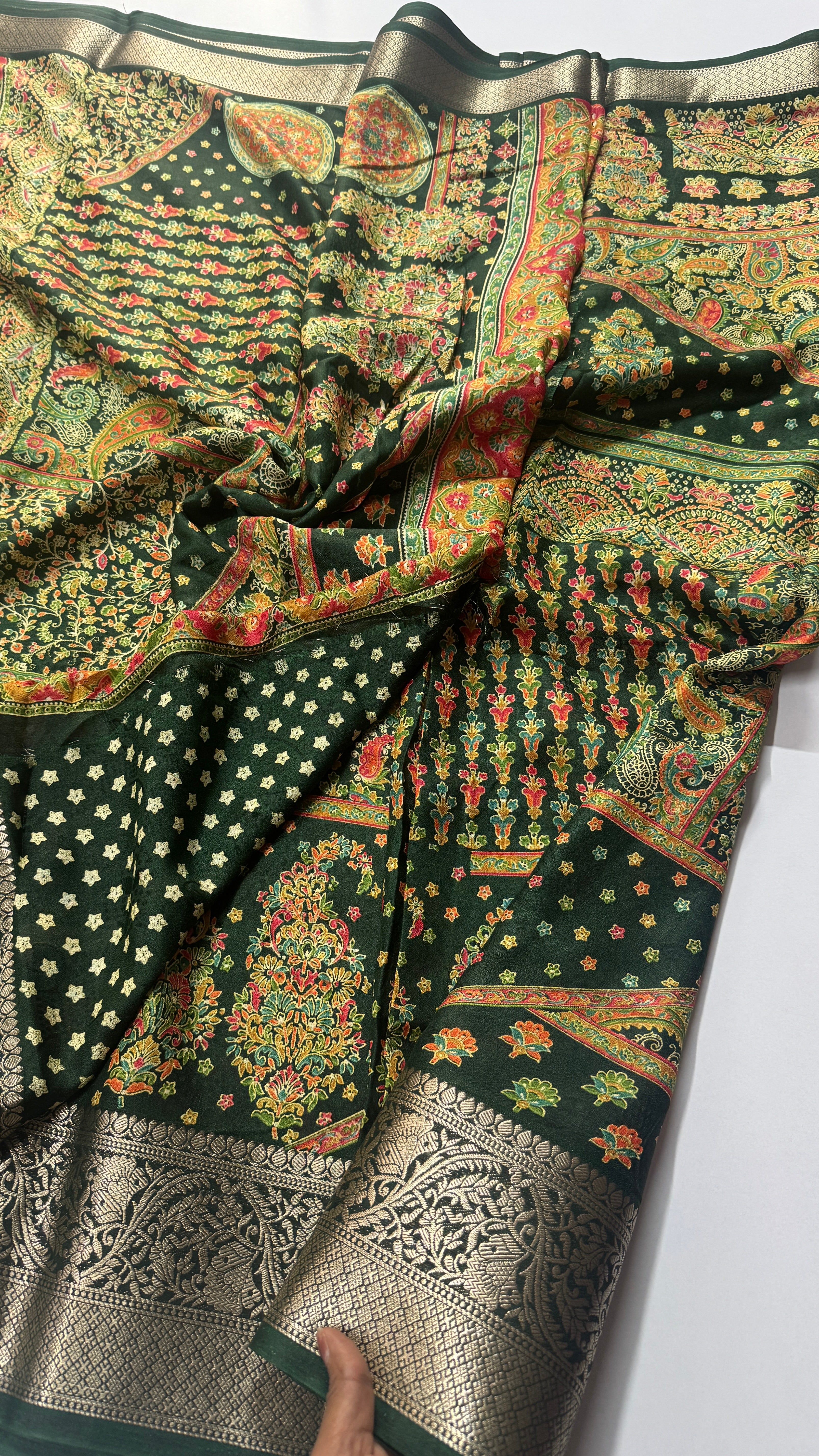 Dola Silks in Elegant Kalamkari Pattern - VARAHI023
