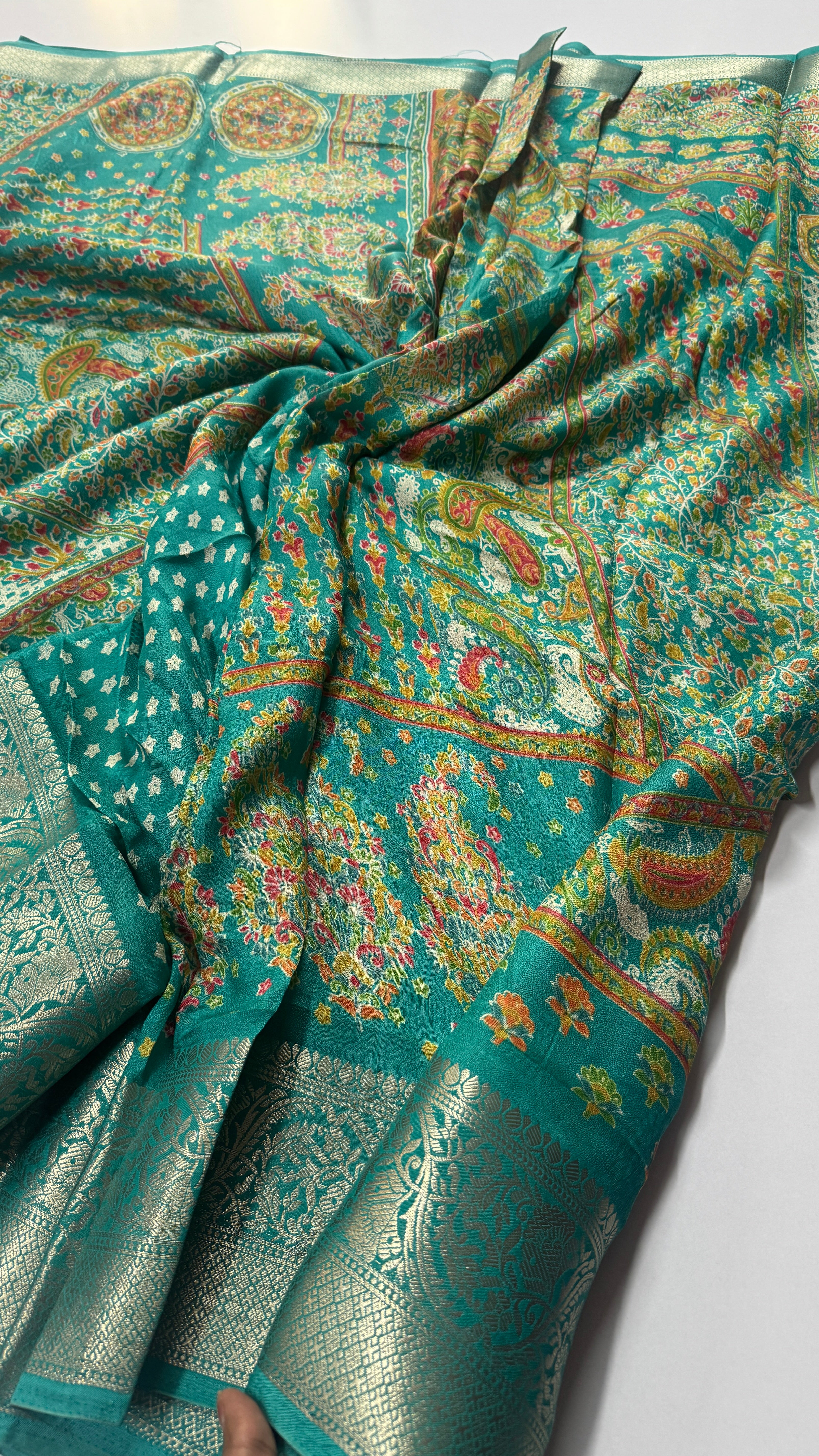 Dola Silks in Elegant Kalamkari Pattern - VARAHI023