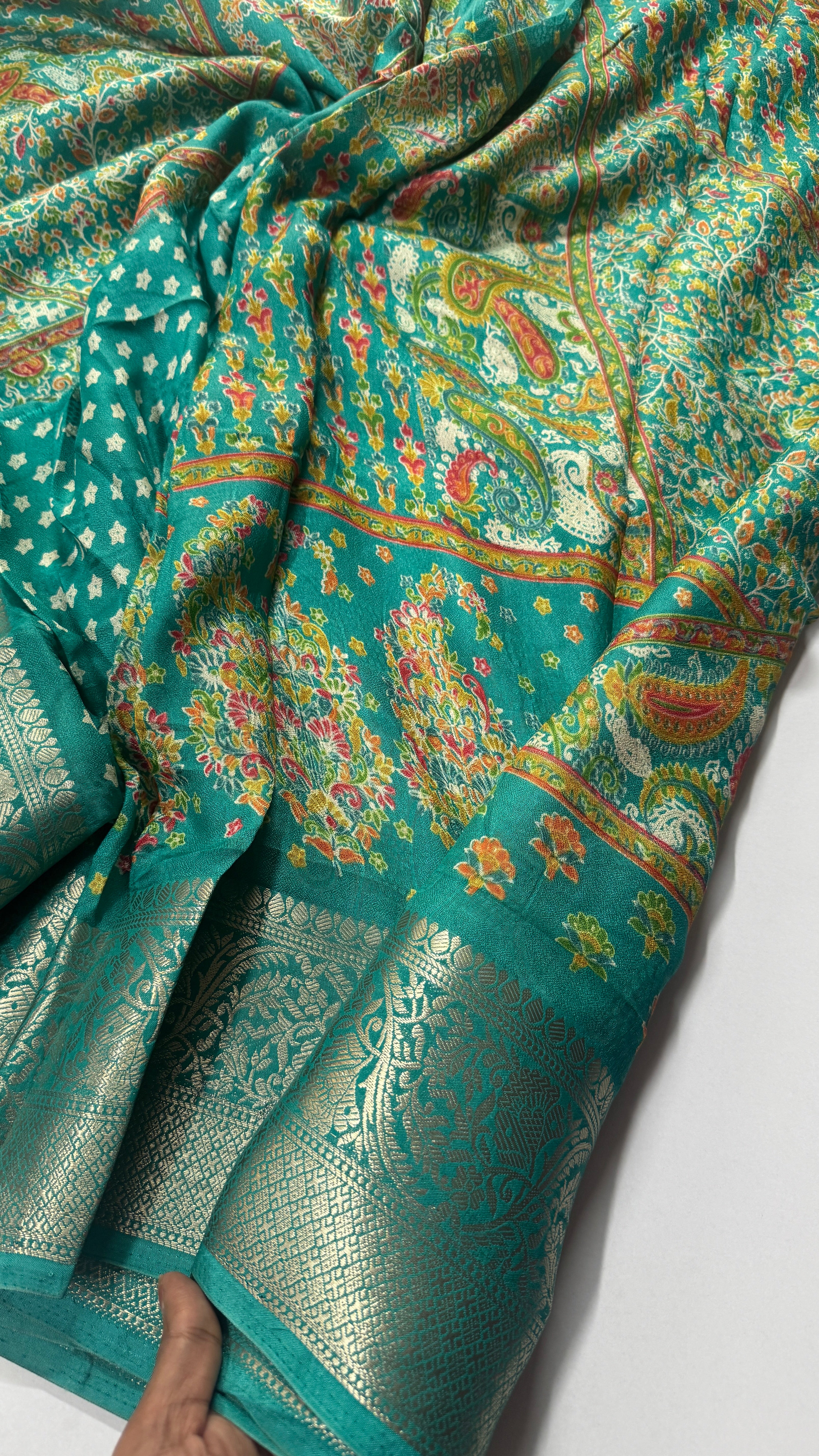 Dola Silks in Elegant Kalamkari Pattern - VARAHI023