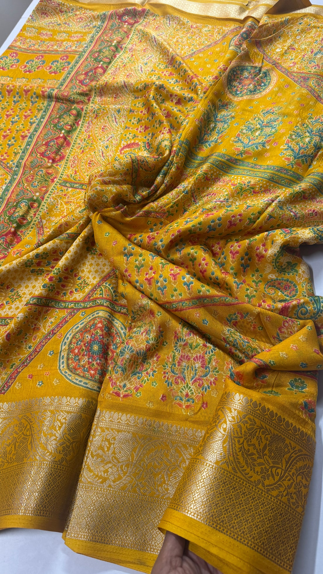 Dola Silks in Elegant Kalamkari Pattern - VARAHI023