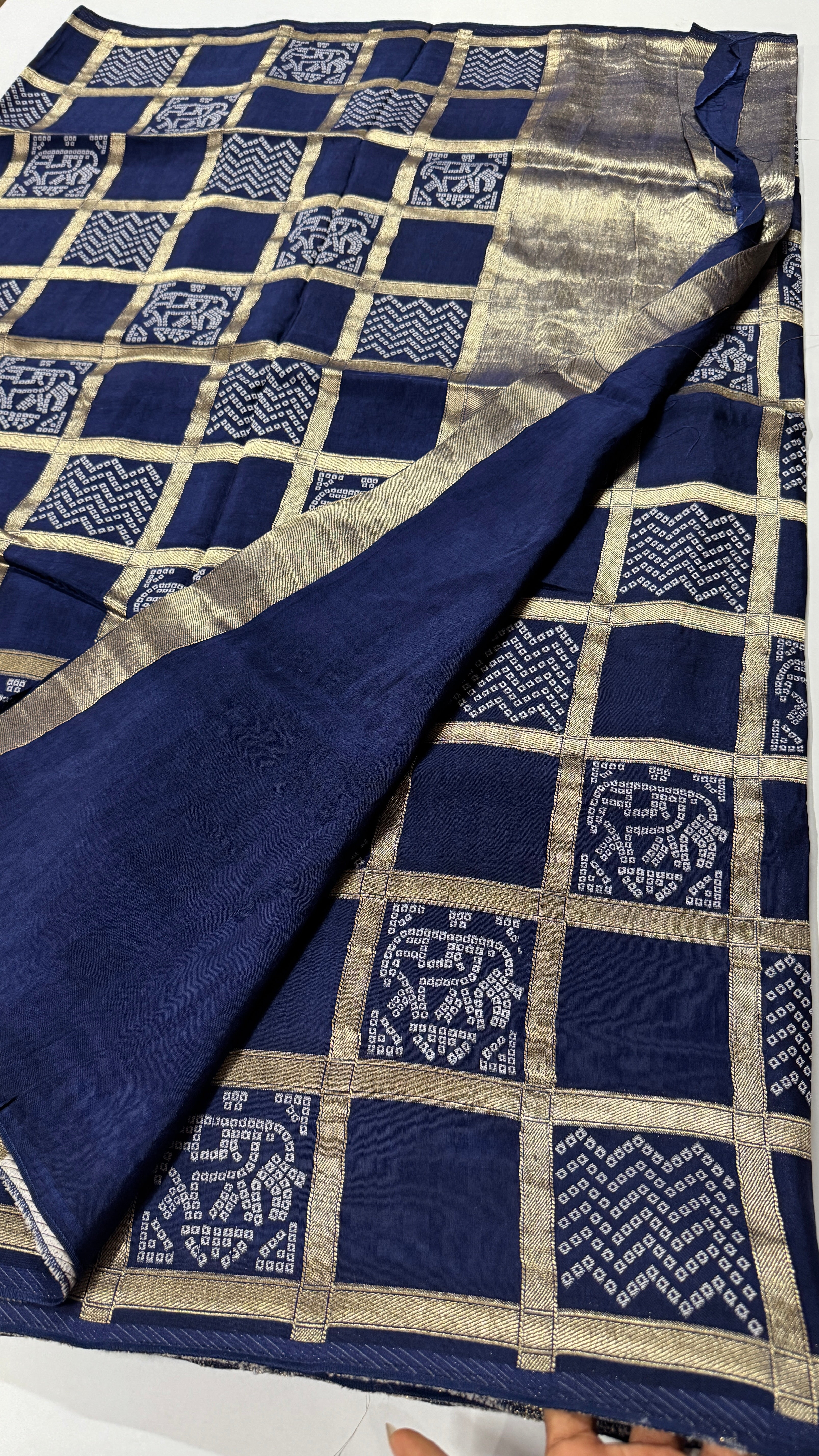 Modal Bandhini Patterned Saree – Pure Viscose Fabric-VARAHI025