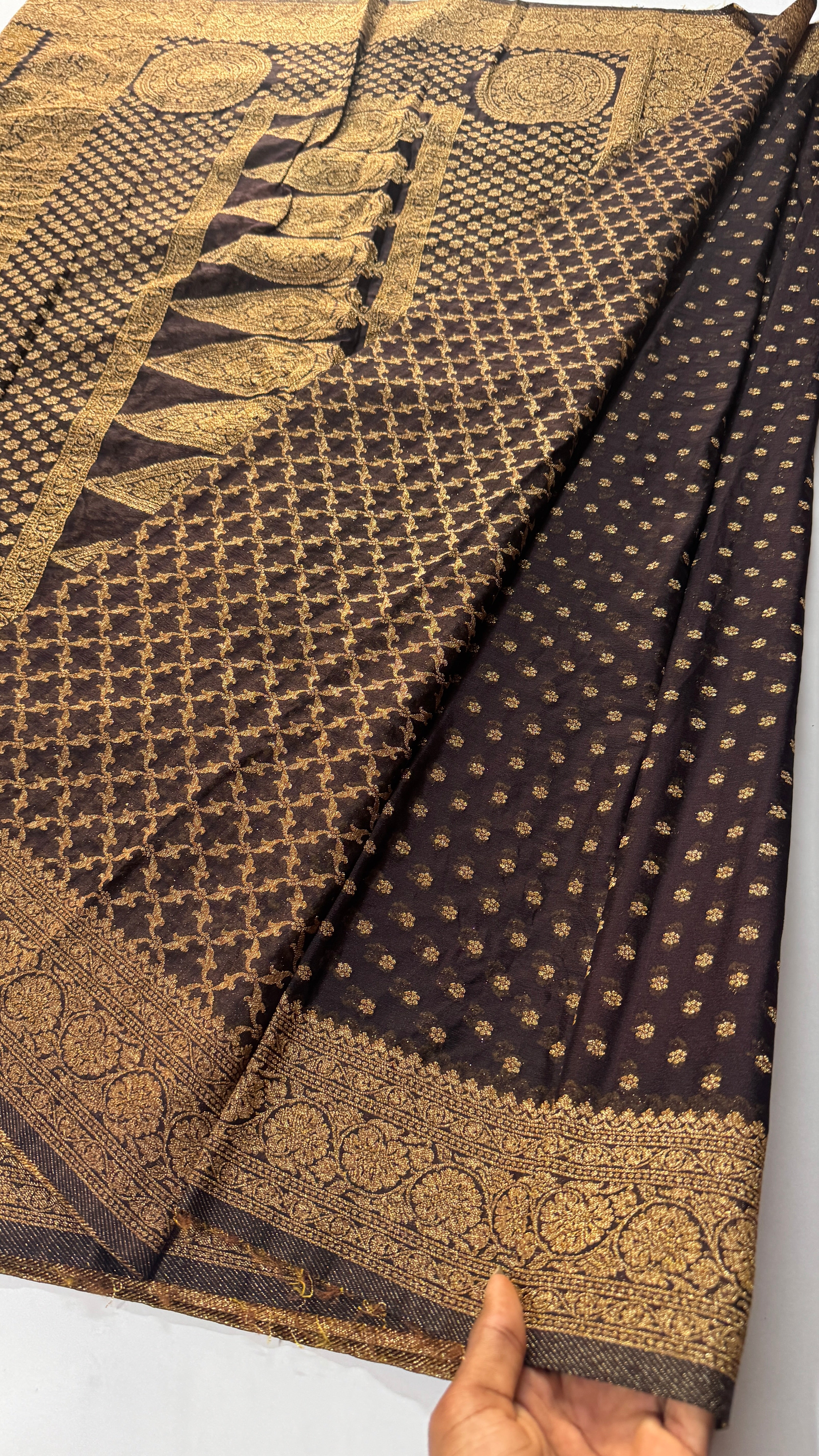 PREMIUM STAR BUTTA KHADI GEORGETTE SAREE-VARAHI033