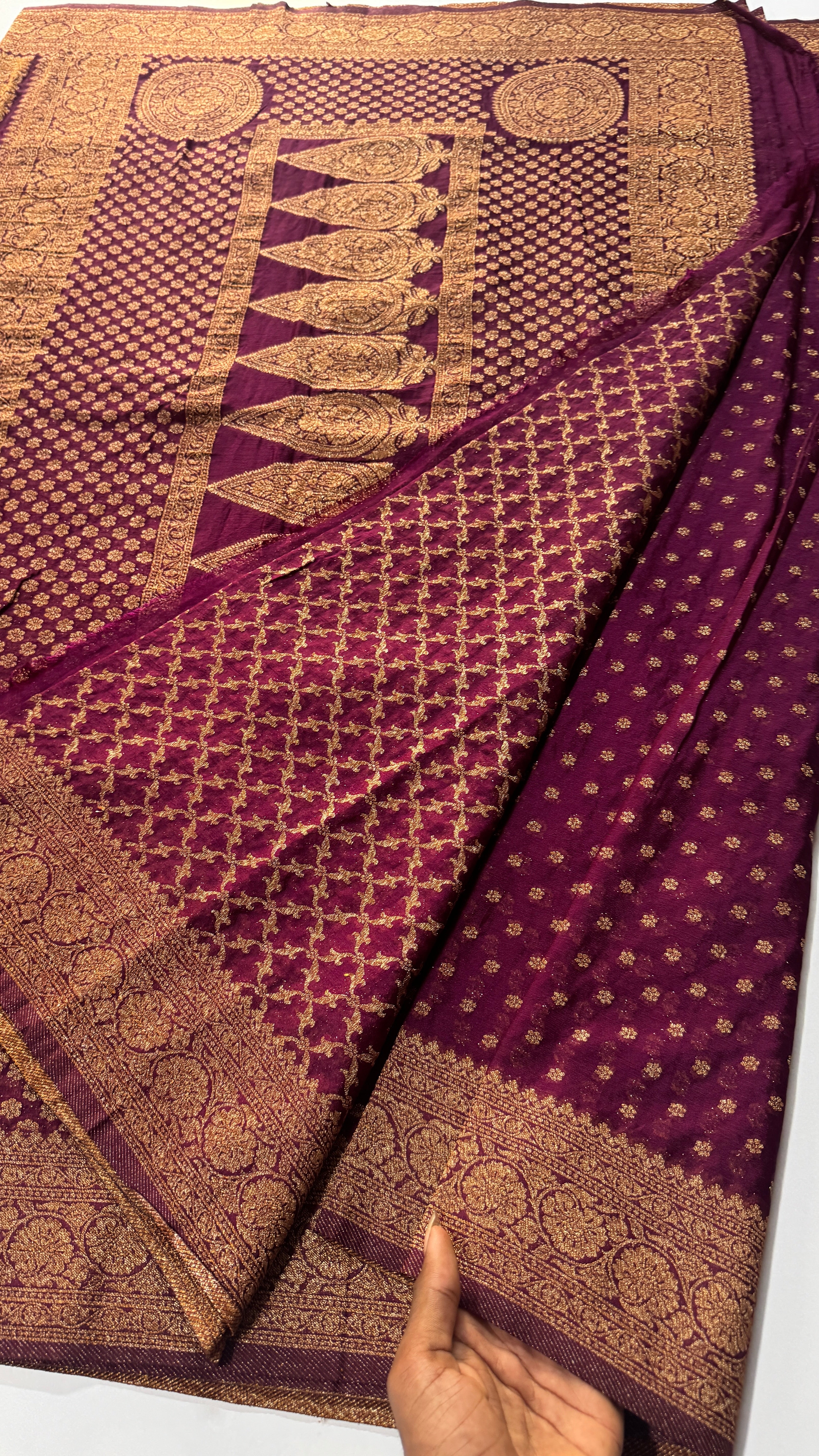 PREMIUM STAR BUTTA KHADI GEORGETTE SAREE-VARAHI033