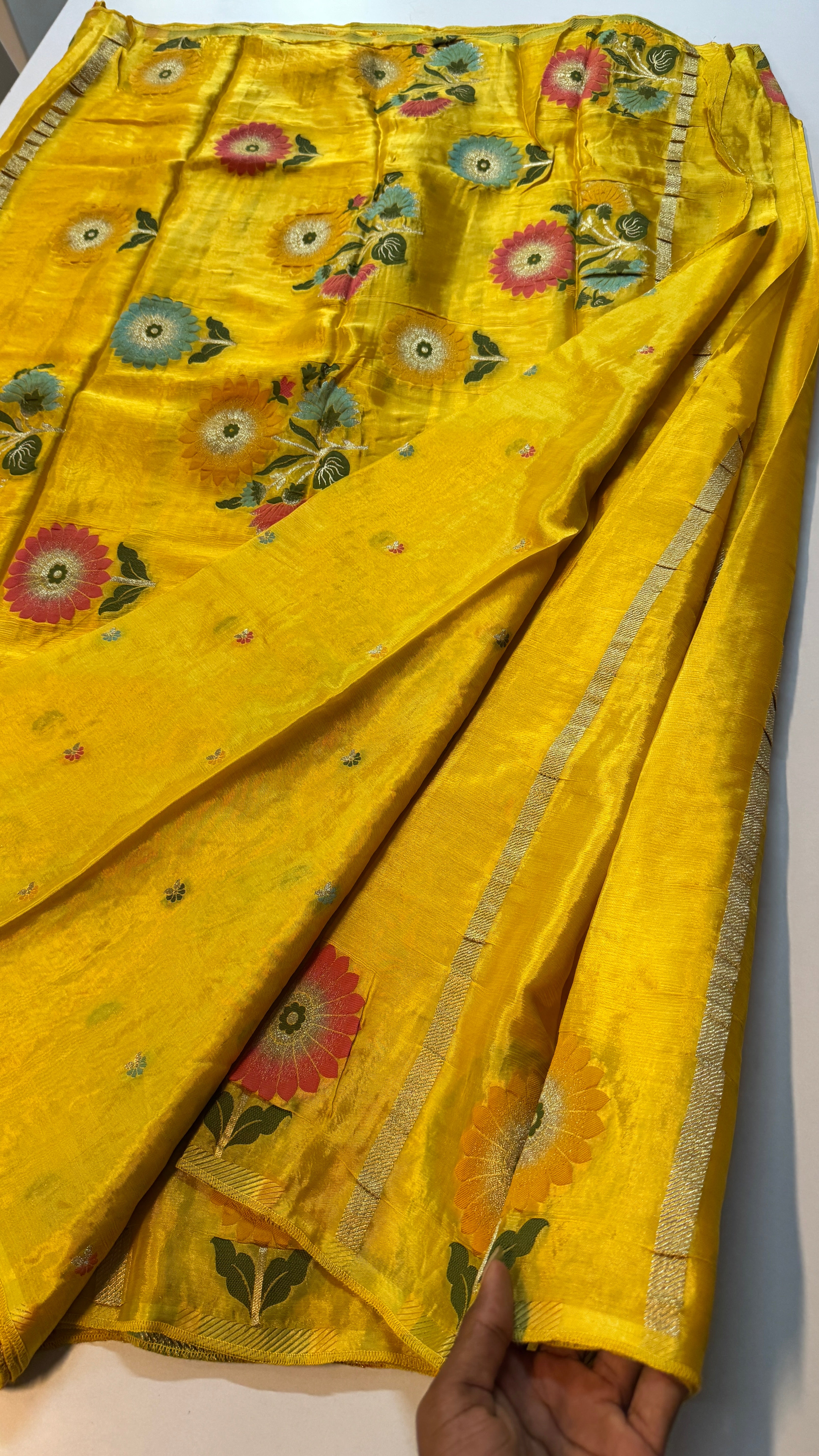 Pure Chinnon Georgette • Meenakari Magic-VARAHI040
