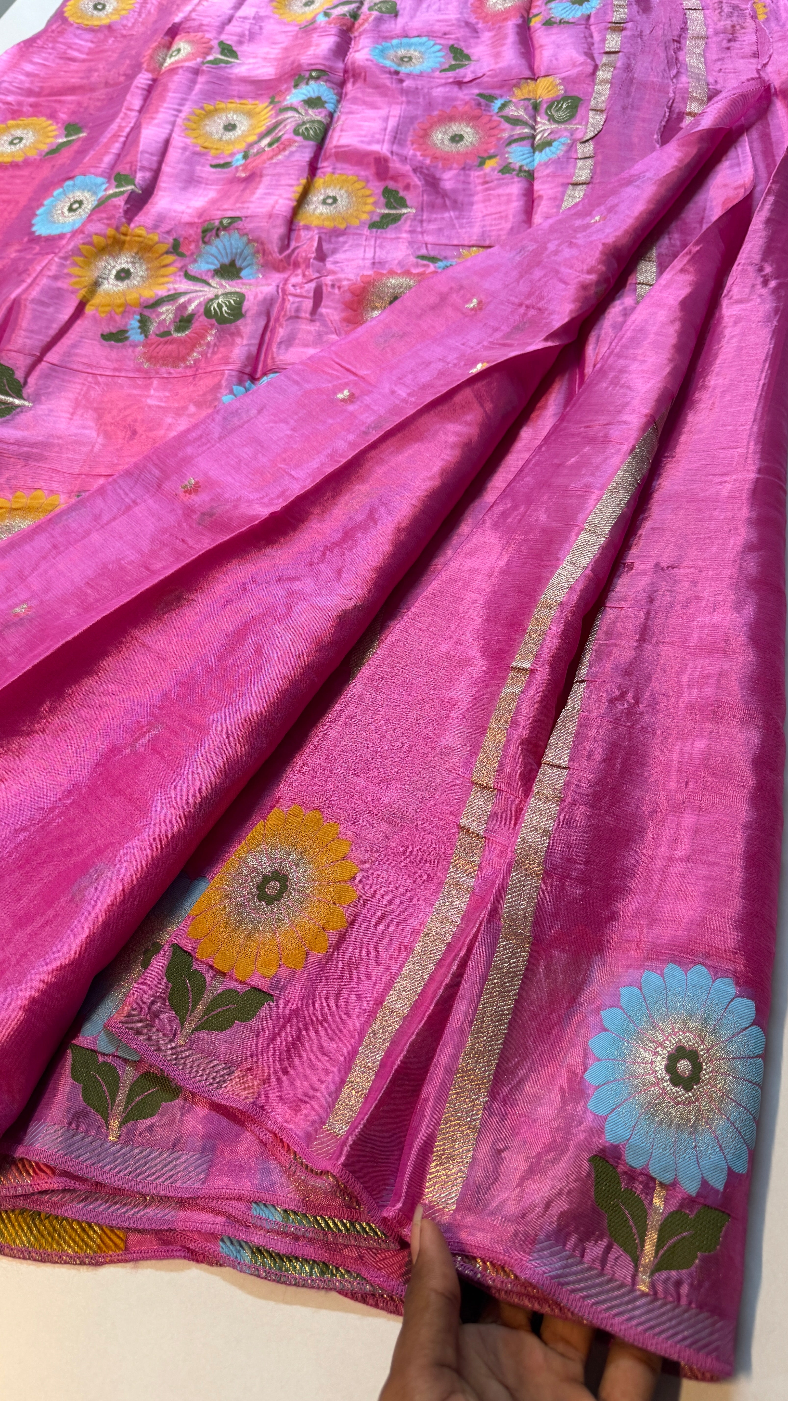 Pure Chinnon Georgette • Meenakari Magic-VARAHI040