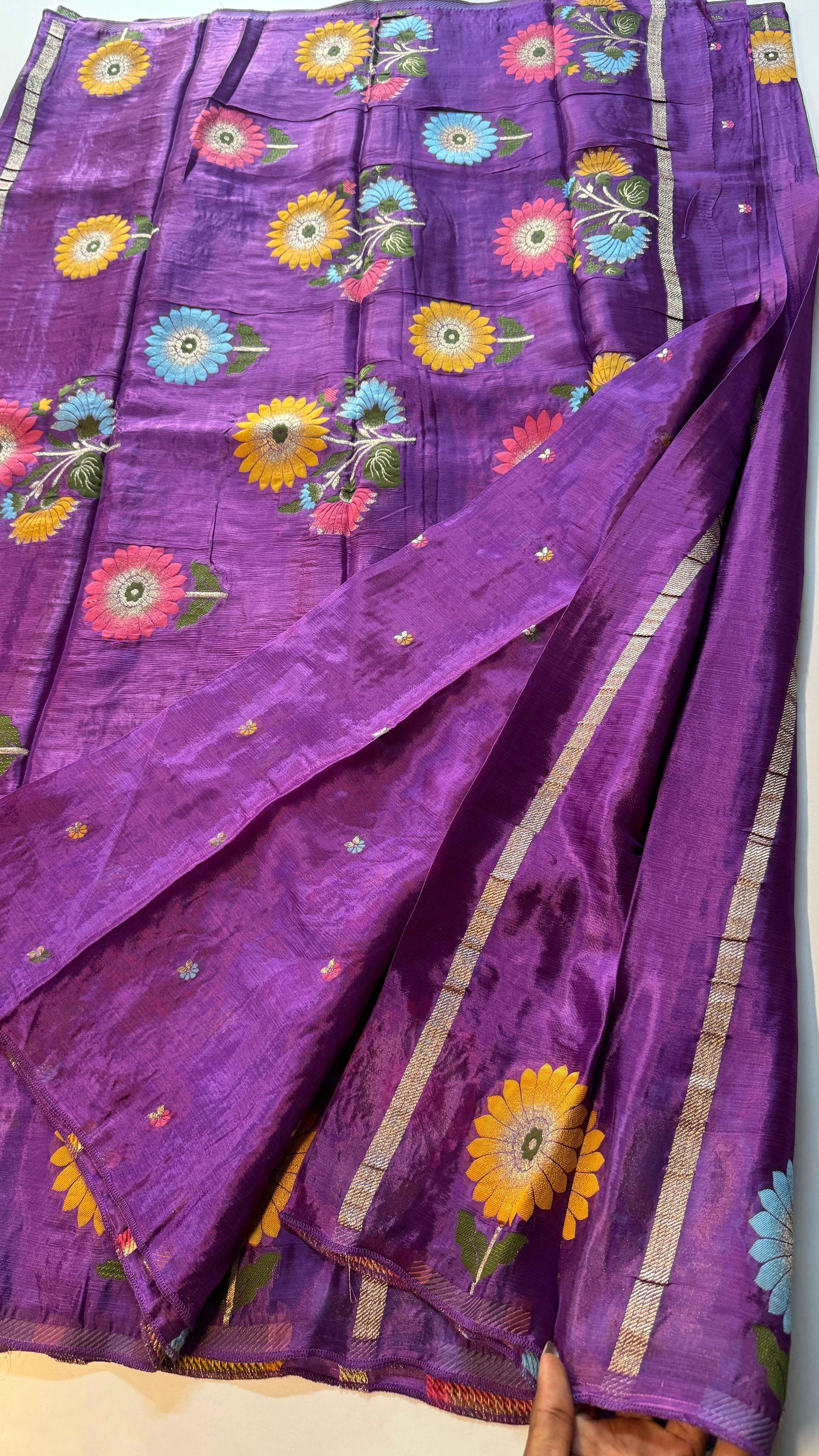 Pure Chinnon Georgette • Meenakari Magic-VARAHI040